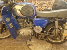 MZ mit Seitenwagen in Blau. Baujahr 1978. Motorradw. Zschob-MZ TS 250/1