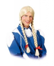 Perücke Garde Mariechen Uniform Zopfperücke Funken Kleid Kostüm Funkemariechen