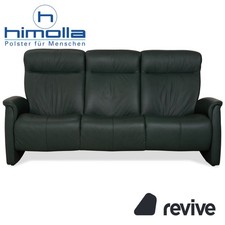 Himolla Cumuly Leder Dreisitzer Dunkelgrün Sofa Couch