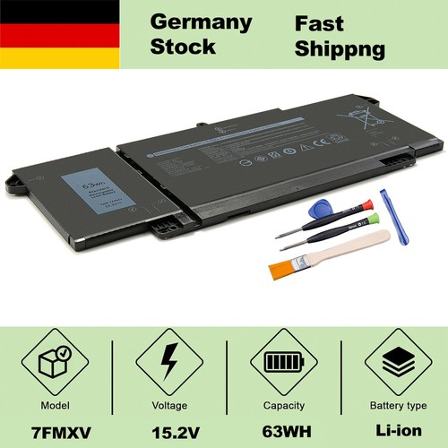 63wh 7fmxv laptop battery akku - laptop,