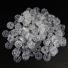 100x Rundsteine 2 x 2 transparent für LEGO Vitrinen Figuren 4032 2x2