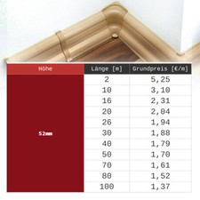 Fussleisten 52mm ab 10 Meter