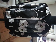 Damen Blazer Schwarz Silber Grosse 46 Seiden Poliester Mischung 