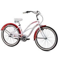 Chrisson Sandy Beachcruiser Fahrrad 155-170cm 3Gang Fahrrad weiß/rot 41cm B Ware