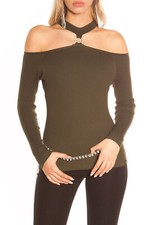 Damen Pullover Schulterfrei