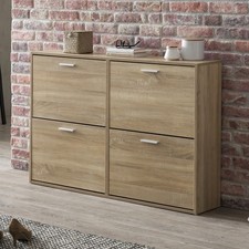 FineBuy Schuhkipper Schuhschrank Schuhregal Flurschrank 24 Paar Schuhe Sonoma