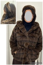 ÖKO FELL KAPUZE GÜRTEL MIT