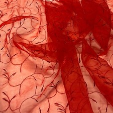 Organza Stoff Rot Edel