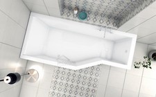 Badewanne Wanne Raumspar eckig