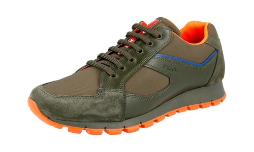 Prada leder nylon sneaker - prada,