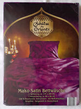 Schätze des Orients Bettwäsche Mako Satin 2-teiliig lila NEU