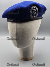 BUNDESWEHR BARETT - KOBALTBLAU - SANITÄTSTRUPPE - GR. 58  - BAMBERGER MÜTZENIND.