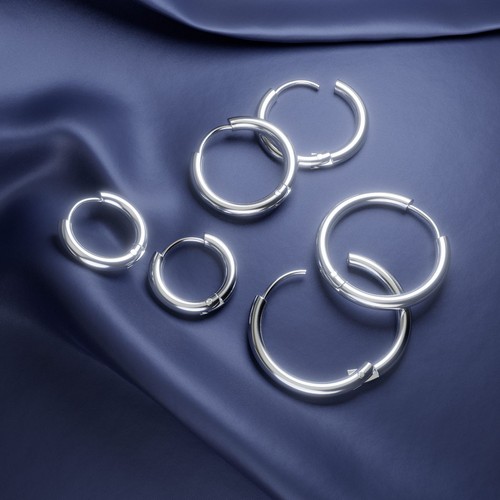 Edelstahl creolen damen - edelstahl,