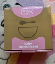 Bambus - Baby Schüssel - Baby Löffel - Baby-Schalen- Breischale aus Bambus Rosa