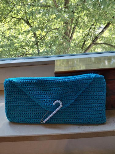 Handgehäkelte clutch - handgehäkelte,