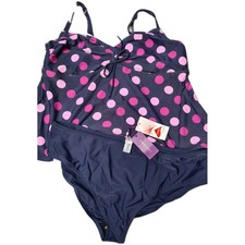 Lascana Tankini Bademode Oberteil und Hose gepunktet mit Bügel (2 836) NEU