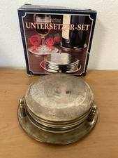Versilberte Untersetzer Set Glasuntersetzer 7 tlg Inkl. Halterung Readers Digest