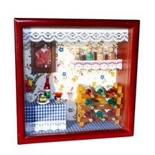 Vintage Puppenhaus Schaukasten