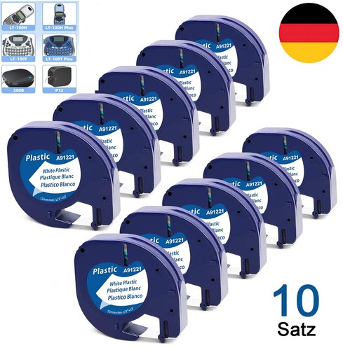 10x 91221 schriftband dymo - 10x,