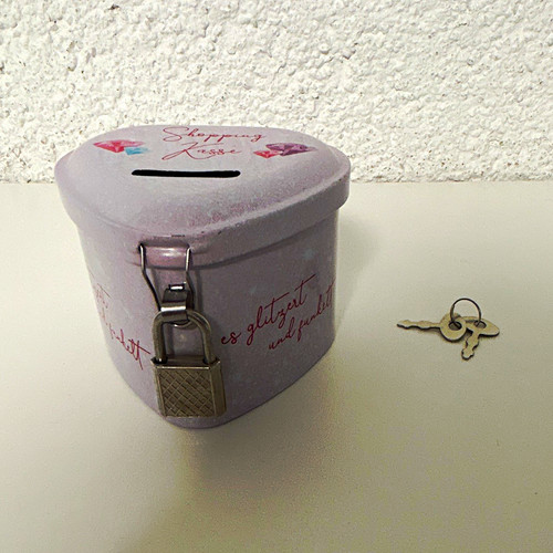 Spardose herzförmig rosa
