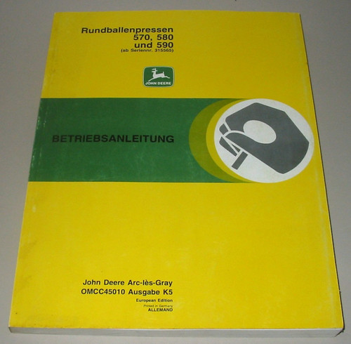 Betriebsanleitung john deere - john,