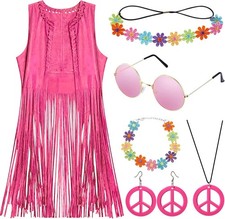 Hippie Kostüm Damen Weste Set
