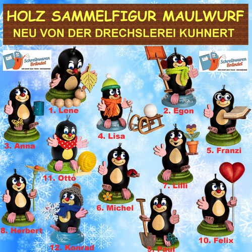 Maulwurf holz sammelfigur - -,
