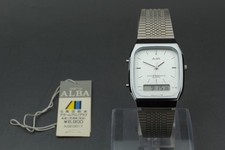 Nos mit Etikett SEIKO Alba V041-5120 Hybrid Digi Ana Quarz 30mm Herrenuhr JAPAN