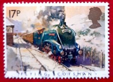 Briefmarken Großbritannien 1985 Eisenbahn Flying Scotsman Zug gestempelt