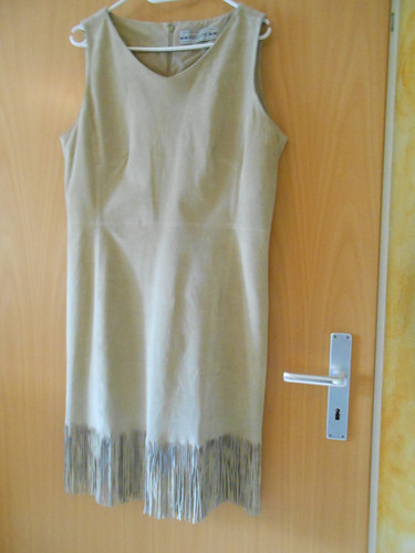 Wildleder fransenkleid hellin - wildleder,