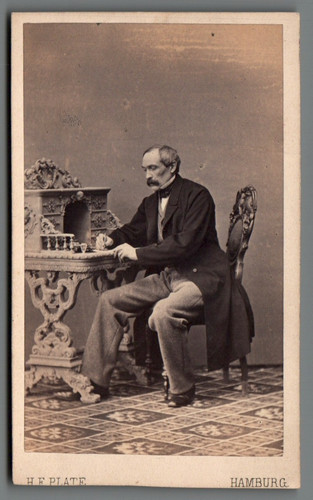 Cdv foto herr schreibend - foto, am