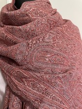 weicher Pashmina Schal Paisley ziegelrot