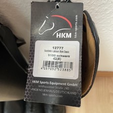 HKM Reitstiefel Herren Damen Größe 42 Schwarz Leder