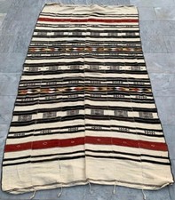 4x8ft antike afrikanische handgewebte malische Fulani Decke ethnisch Stammesethnographisch