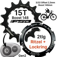 FSA Antriebsritzel 15T + Lockring E-Bike Boost Ebike für Bosch Active Line Gen.2