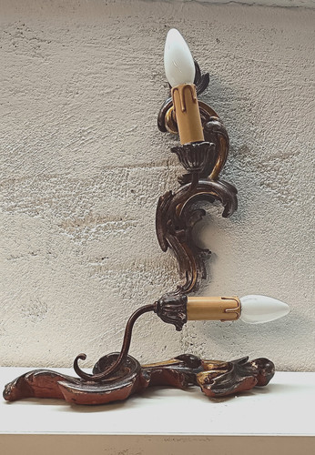 Paar alter wandleuchter lampe - alter, wandleuchter,