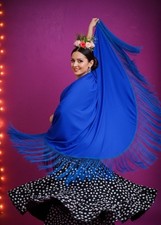 Manton Artesanla con flecos de