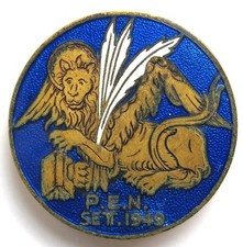 Emaille-Anstecker 1949, P.E.N