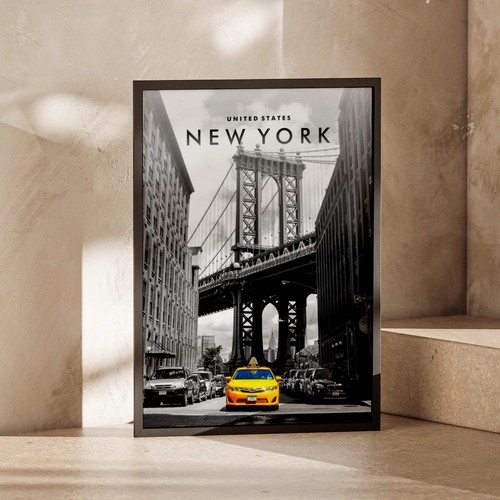 New york yellow taxi - taxi, poster