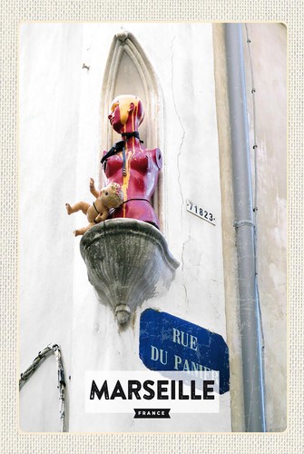 Blechschild 18x12 marseille - 18x12,