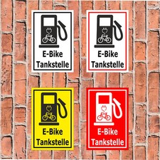 Schild E-Bike Tankstelle - in 4 Größen - S00050-076