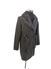 Damen Mantel mit Pelzkragen Größe.XL