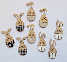 Streu - Deko 9 Hasen aus Holz