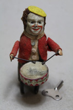ALTE  SCHUCO TANZFIGUR * CLOWN MIT TROMMEL * FUNKTION OK * SCHUCO TROMMLER