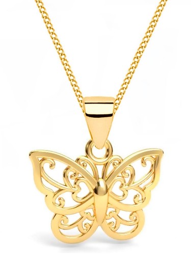 Halskette gold schmetterling - gold,
