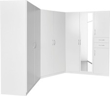 Eckschrank-Kombination Bitburg Kleiderschrank Schrank-Set 3-teilig Farbe wählbar