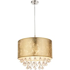 LUXUS DECKENLEUCHTE DECKENLAMPE PENDELLEUCHTE PENDELLAMPE KRISTALL GOLD 60836465