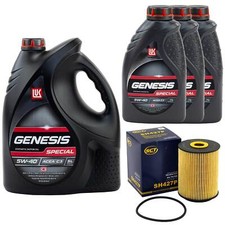 Motoröl Set Lukoil Genesis C3 5W-40 8 Liter + Ölfilter für Audi A8 4.2 3.7 S8
