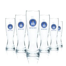 6x Hofbräu München Bier Glas