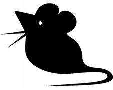 Aufkleber 'Weiße Maus'